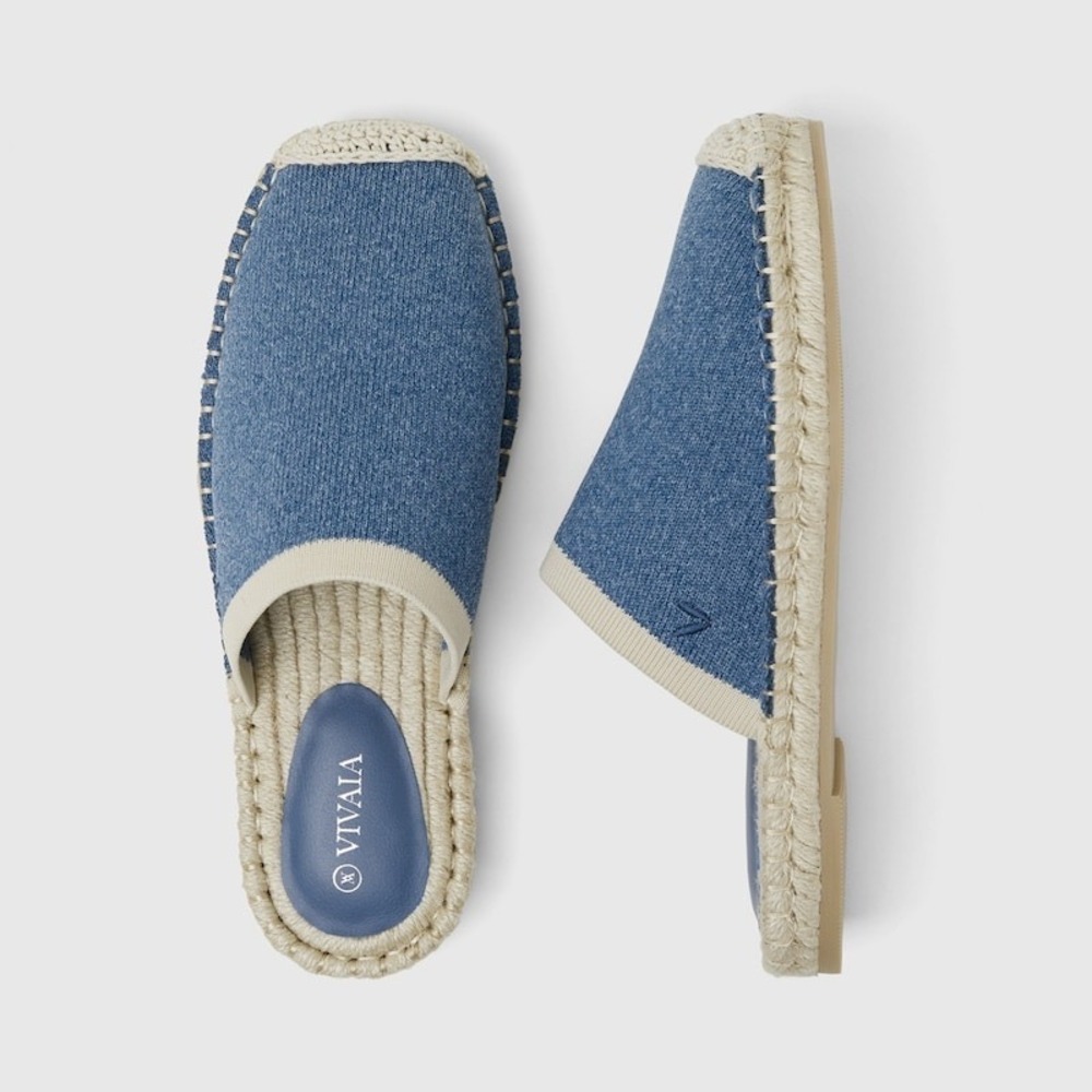 Vionic Blue Slip-On Espadrille Mules